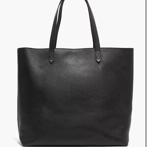 Madewell Black Leather Tote